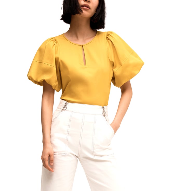 Buy Kate Spade Celestial Blue Puff Sleeve Poplin Blouse Top for Women  Online @ Tata CLiQ Luxury