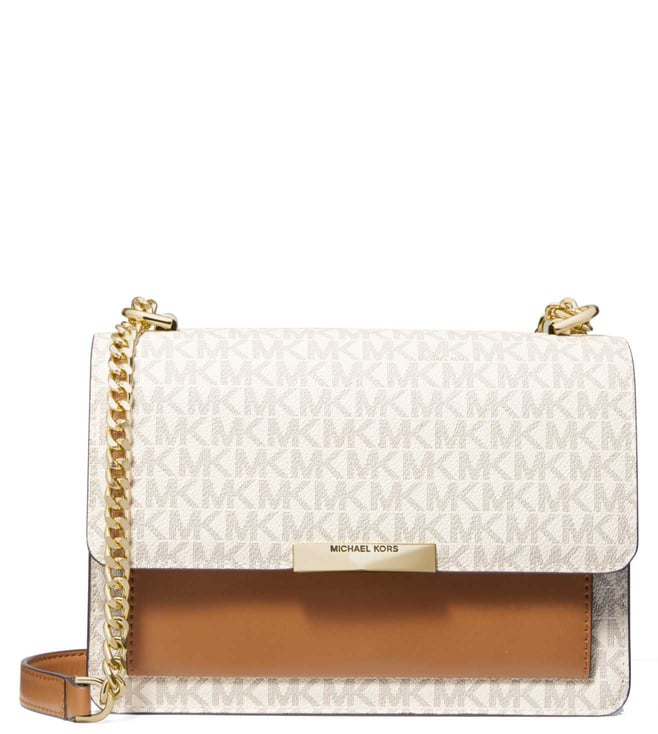 Michael Kors Medium Jessie Shoulder Bag in Vanilla at Luxe Purses