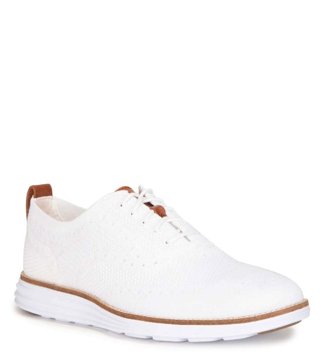 Buy Cole Haan Optic White OG GRD STCHLT WNG Oxford Shoes for Men Online ...