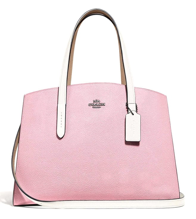 coach pink tote bag