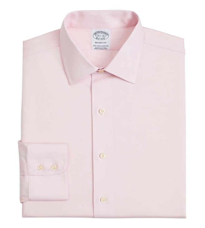 Buy Brooks Brothers Light & Pastel Pink Twill Stretch Dress Shirt for ...