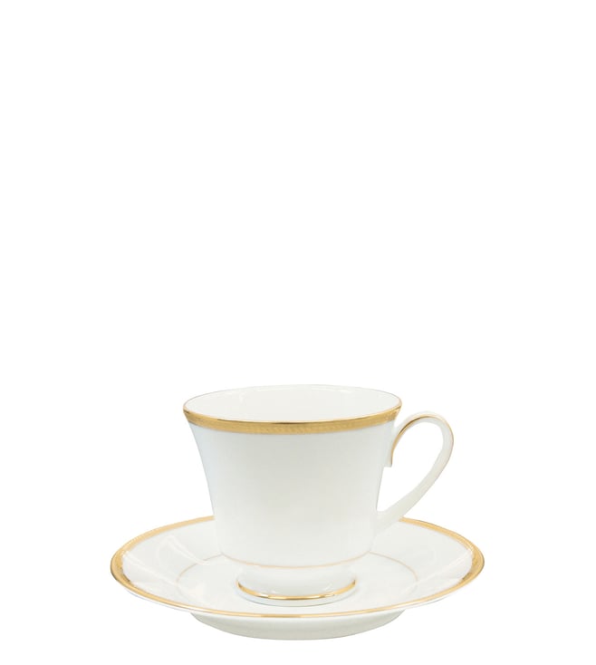 Buy Noritake 6-Piece Gold & White Weiss Tea Cup and Saucer Set Online ...