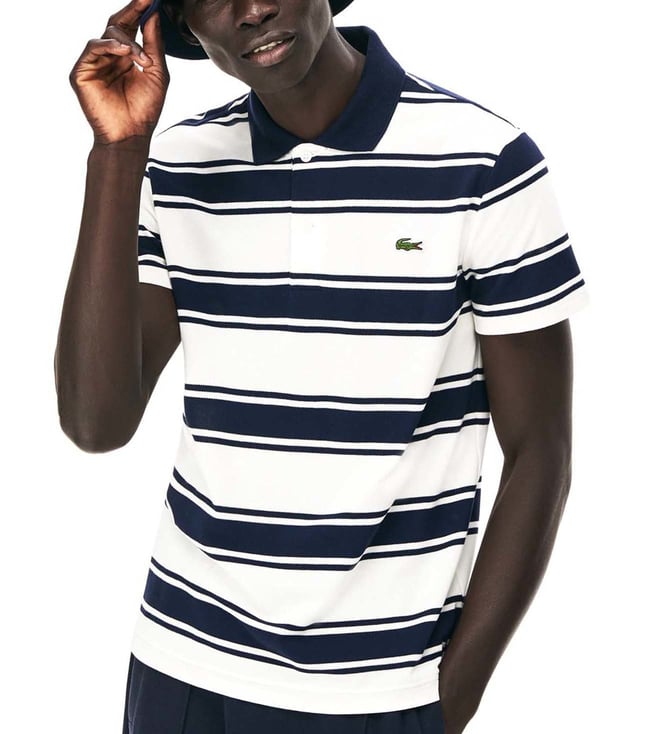 Buy Lacoste Multi Striped Slim Fit Polo T-Shirt for Men Online Tata Luxury