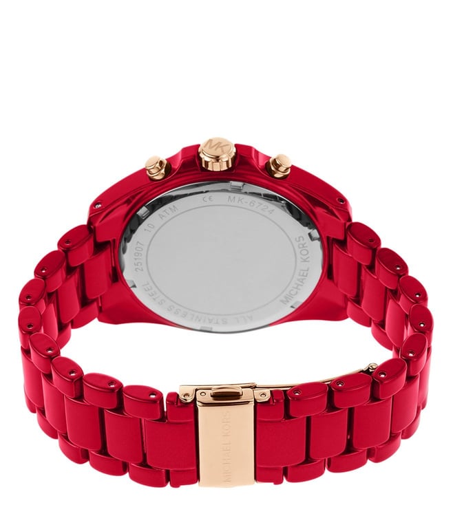 all red michael kors watch