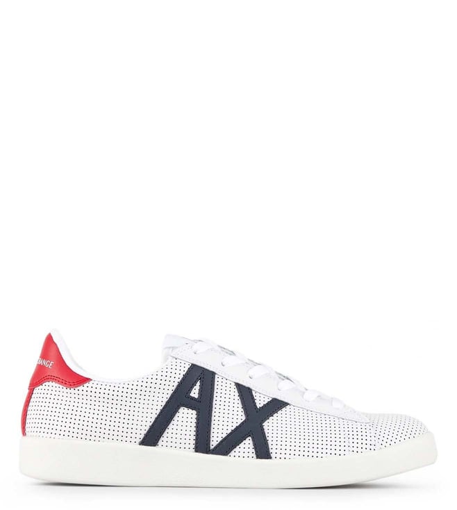 armani exchange red sneakers