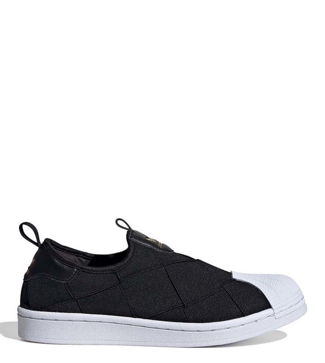 adidas superstar slip on core black