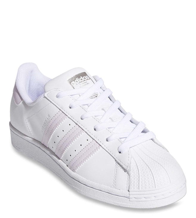 adidas superstar pink and white