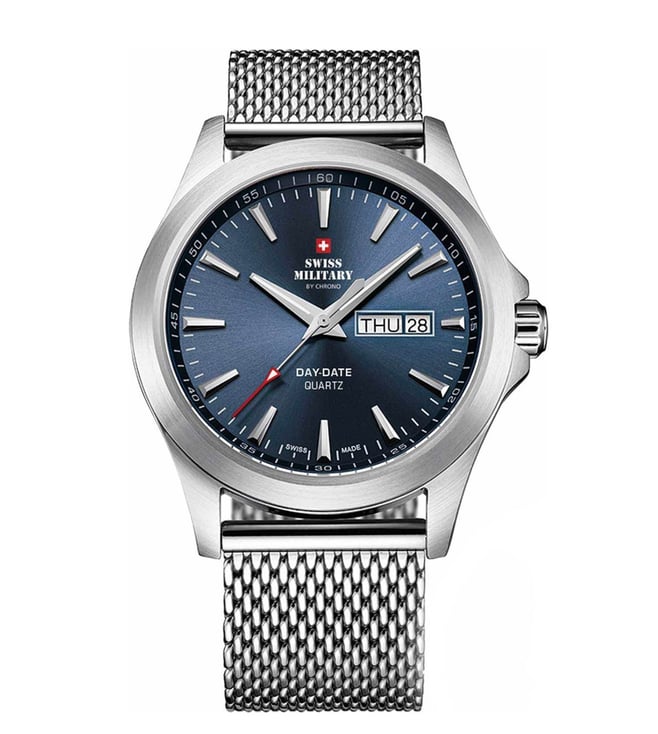 Orologio Uomo Swiss Military SMP36040.23: Cassa E Bracciale In Acciaio Inox, Quadrante Argento, 42mm, 5ATM