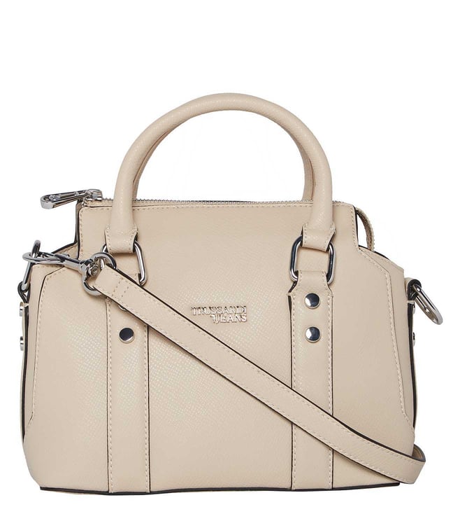 Buy Trussardi Jeans Beige Berry Medium Satchel Original Women Handbags only  at Tata CLiQ Luxury