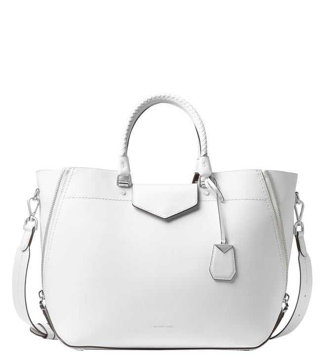 Buy MICHAEL Michael Kors Optic White Blakely Medium Satchel for Women  Online @ Tata CLiQ Luxury