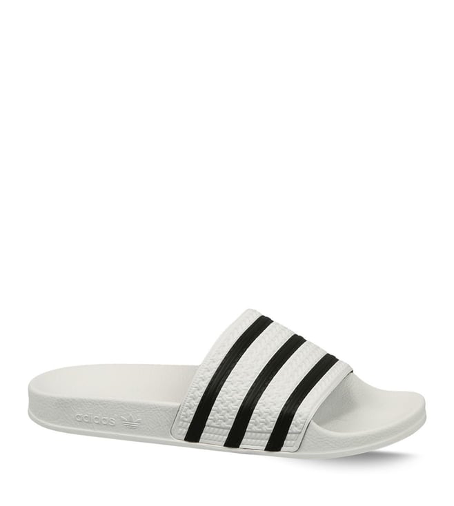 adidas Women's Adilette Slides Shoes, Silver/White – Fanletic