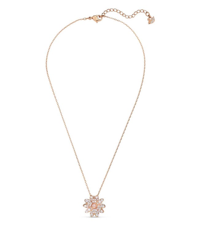 Buy CLARA 925 Sterling Silver Rose Gold Rhodium Plated Flower Necklace  Chain Online at Best Prices in India - JioMart.