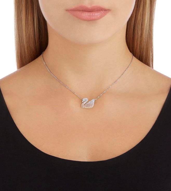 Buy Swarovski Iconic Swan Multicolored Pendant with Chain for Women