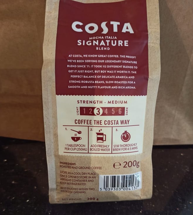 Buy Costa Coffee Mocha Italia Signature Blend Coffee Powder (200g