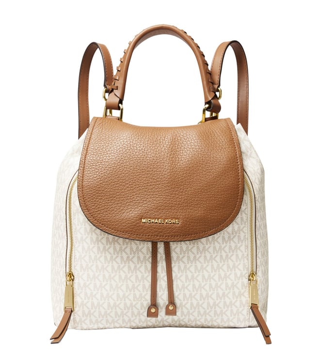 Buy MICHAEL Michael Kors Vanilla & Acorn Viv Large Backpack for Women  Online @ Tata CLiQ Luxury