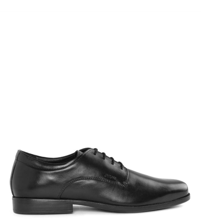 Buy Geox Black Leather Derby Shoes for Men Online Tata CLiQ Luxury