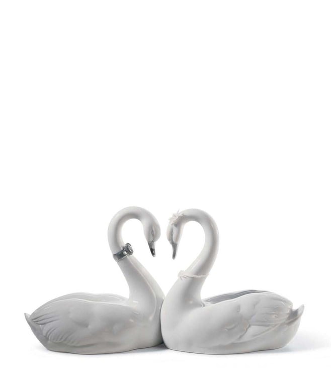 Buy Lladro White & Silver Porcelain Re-Deco Endless Love Swans