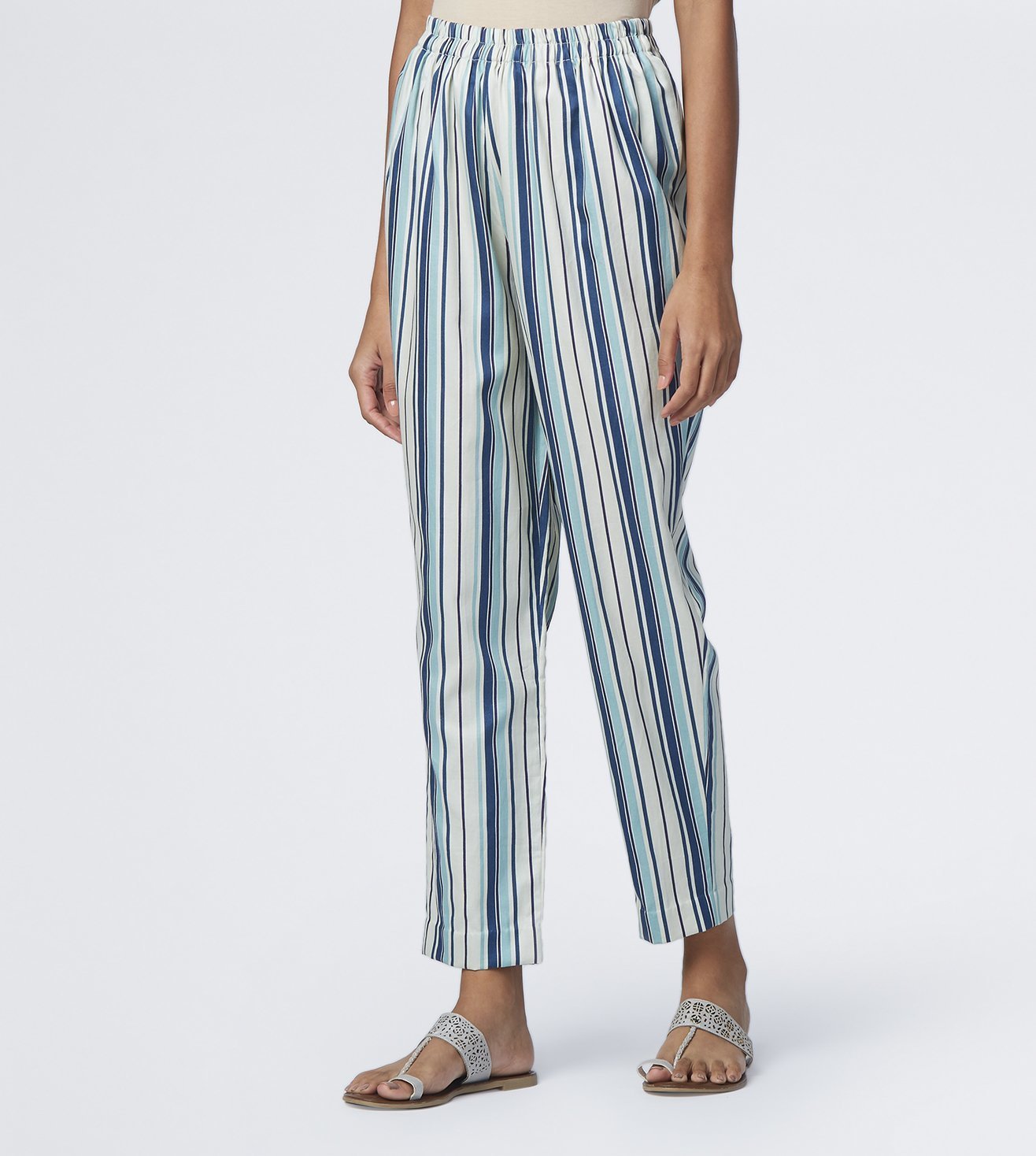 cotton striped pants