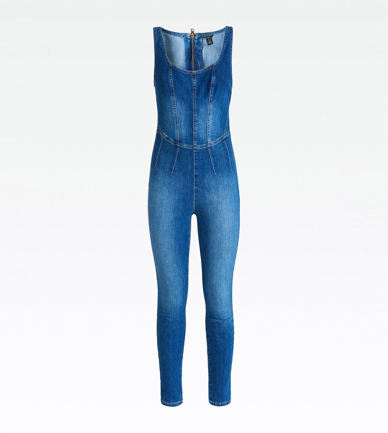 guess bria denim jumpsuit