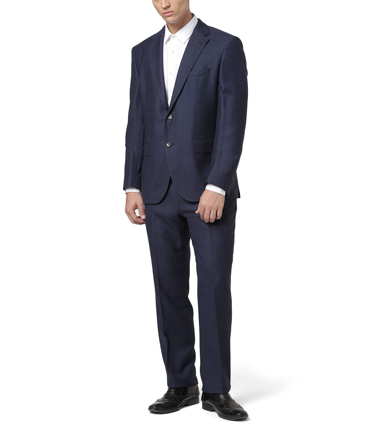 navy regular fit suit