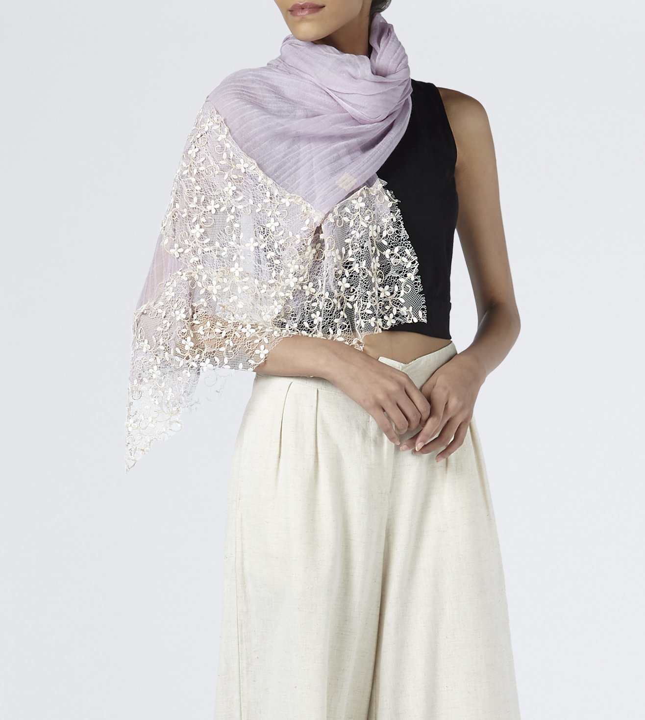 silk and cashmere shawl