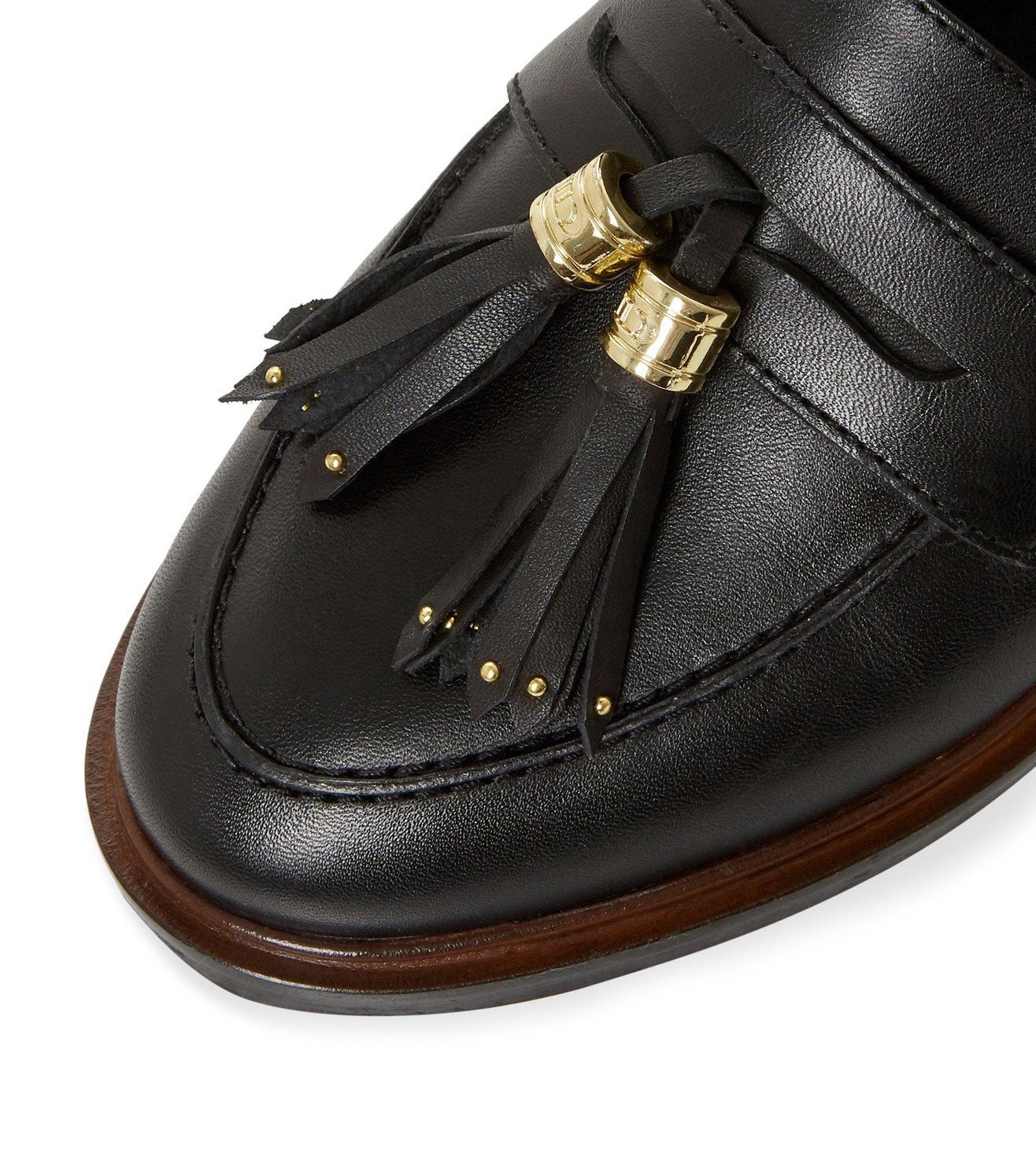 dune glazer leather tassel loafers