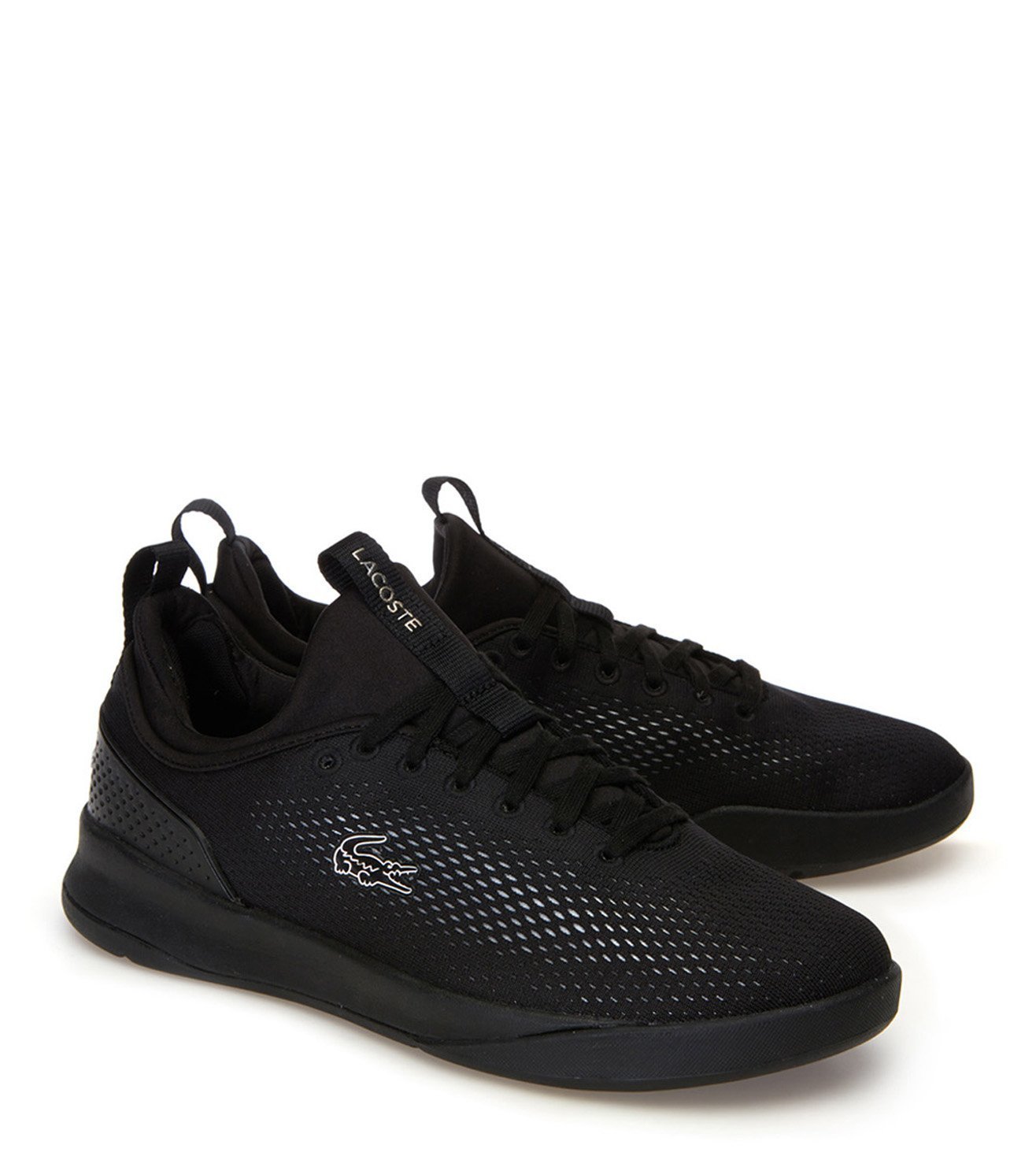 black sneakers lacoste