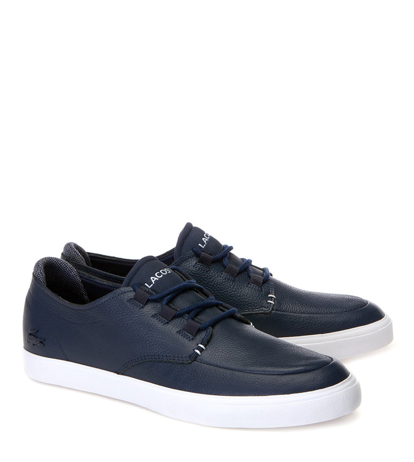 lacoste navy blue shoes