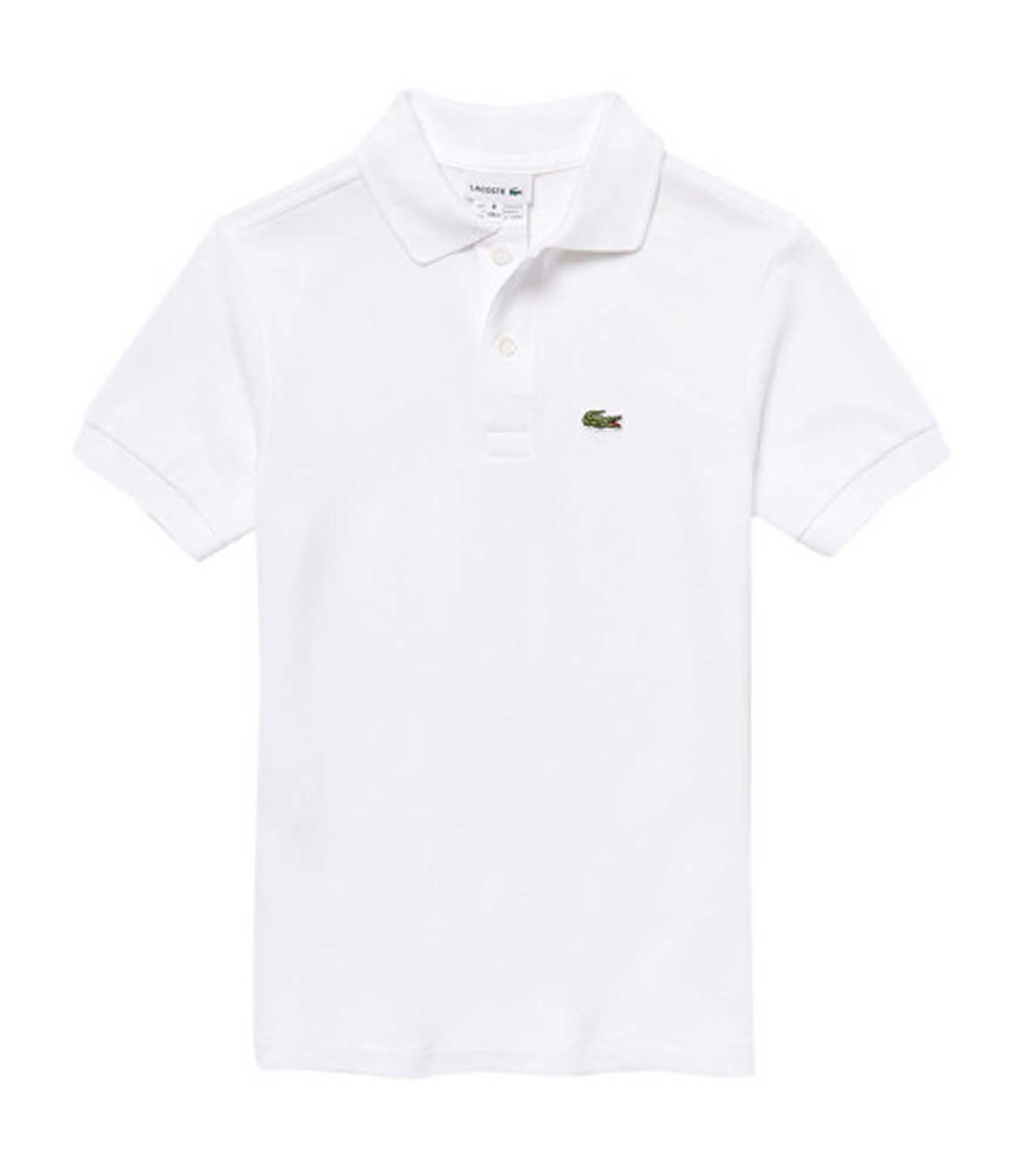 kids white polo shirt