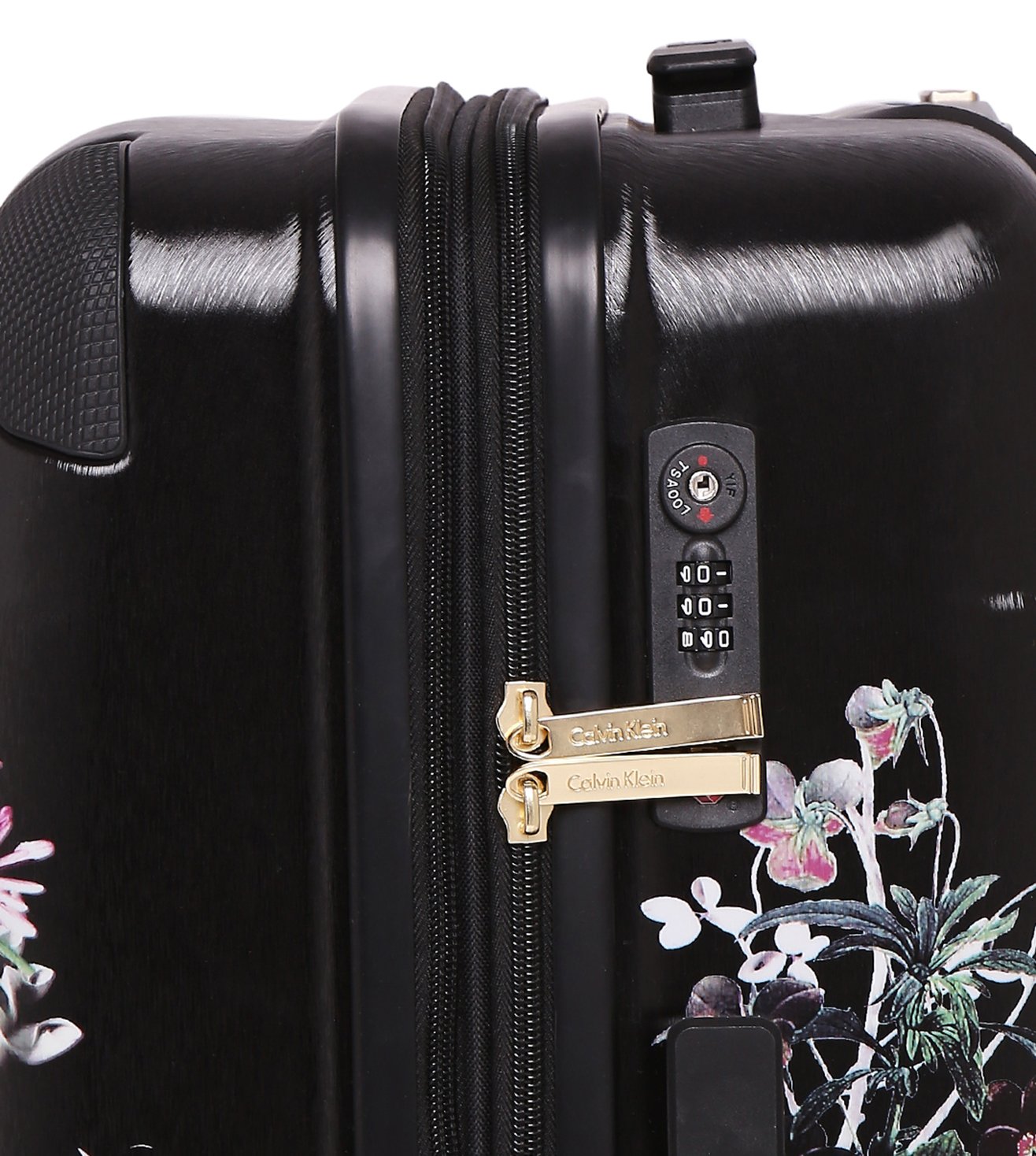 calvin klein floral suitcase