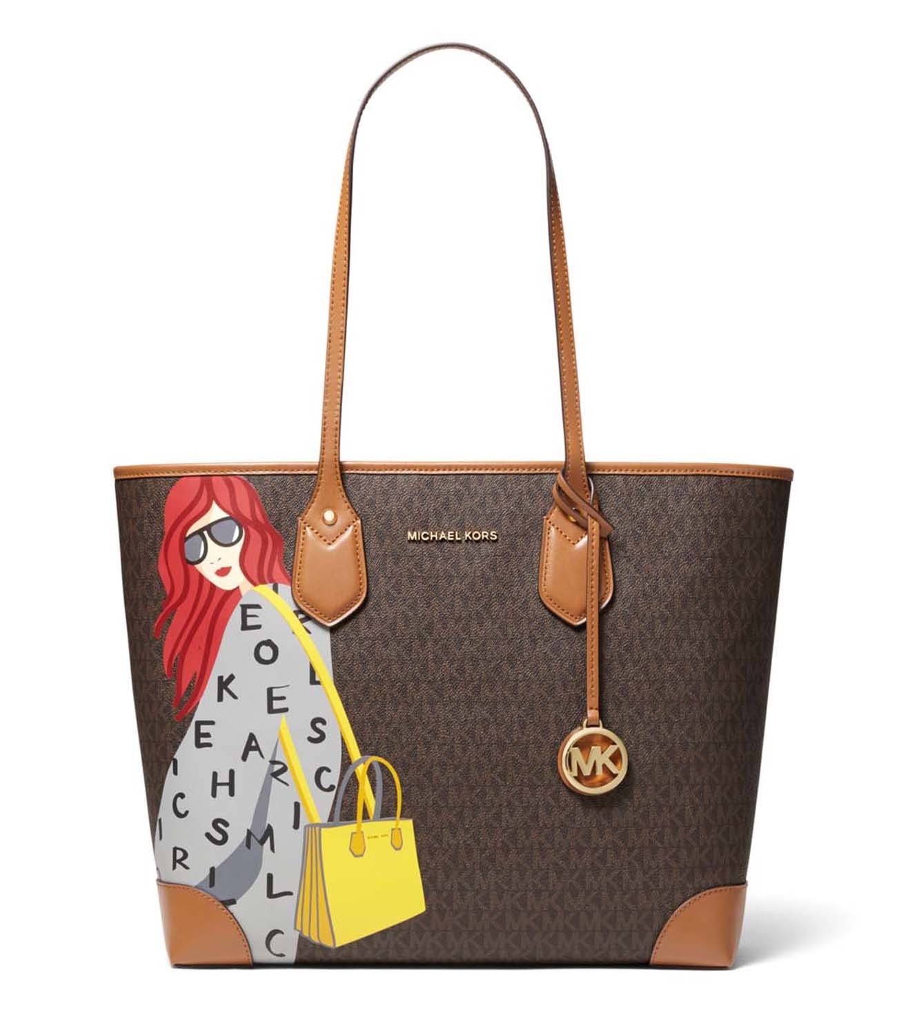 michael kors large tote yellow