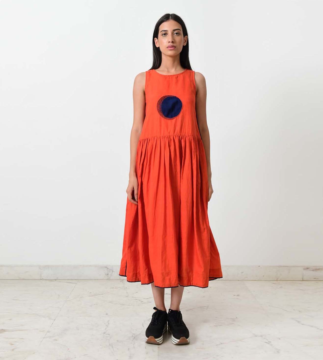 rustic orange dress