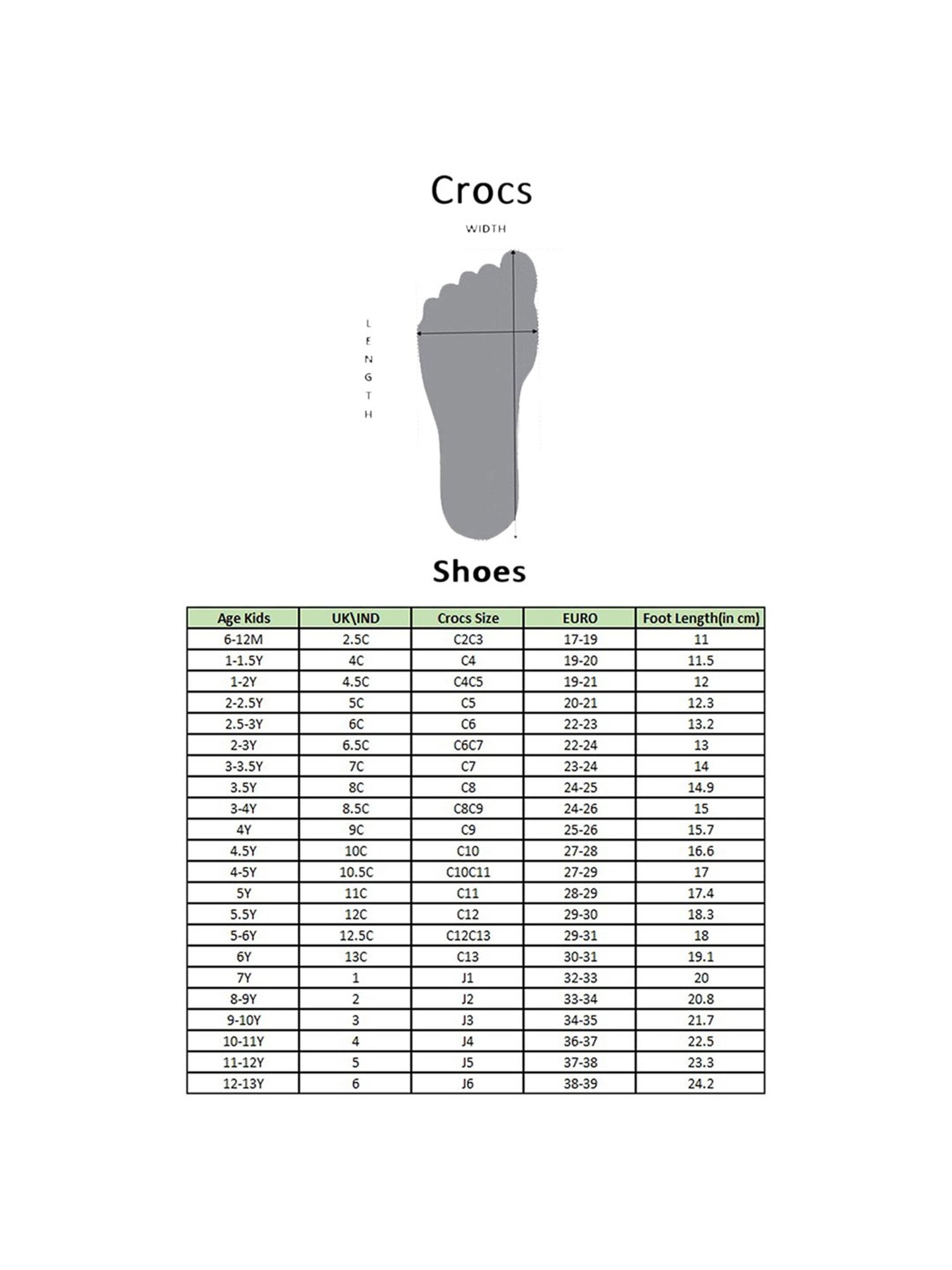crocs 7c