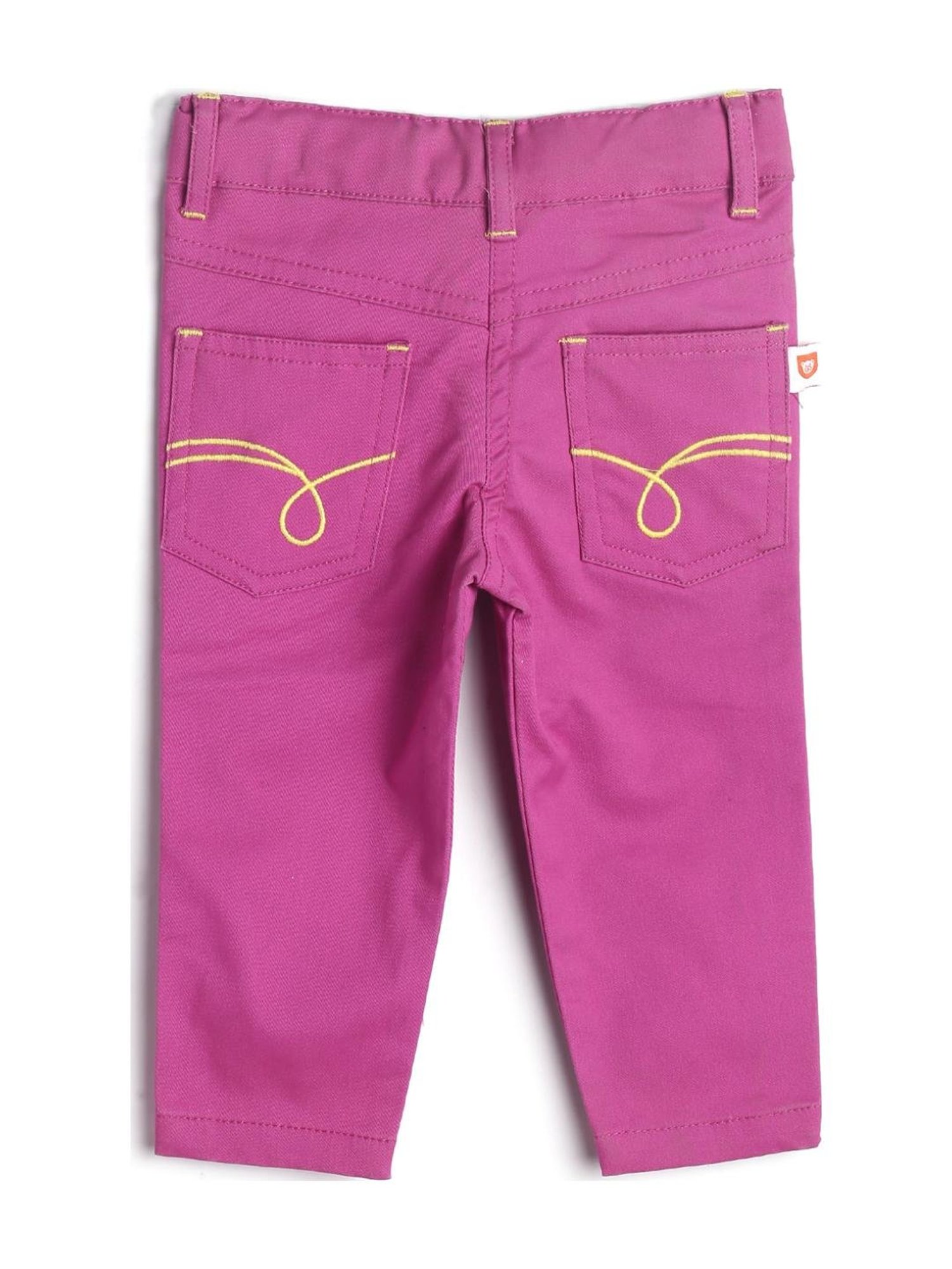 Purple Solid Pants