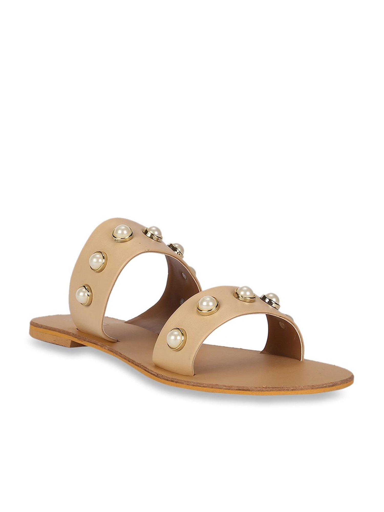Buy People Beige Casual Sandals for 