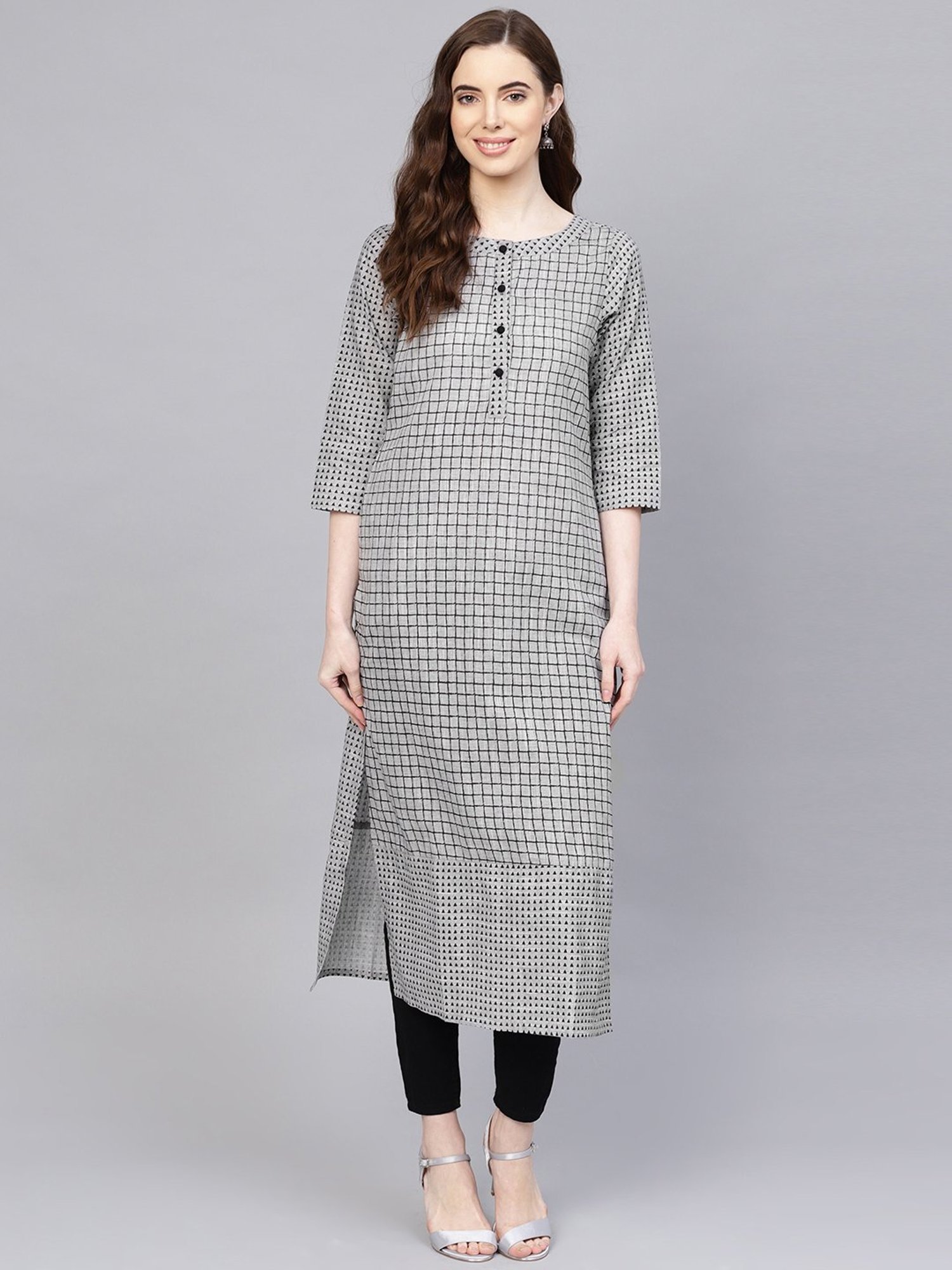 Grey kurtis outlet