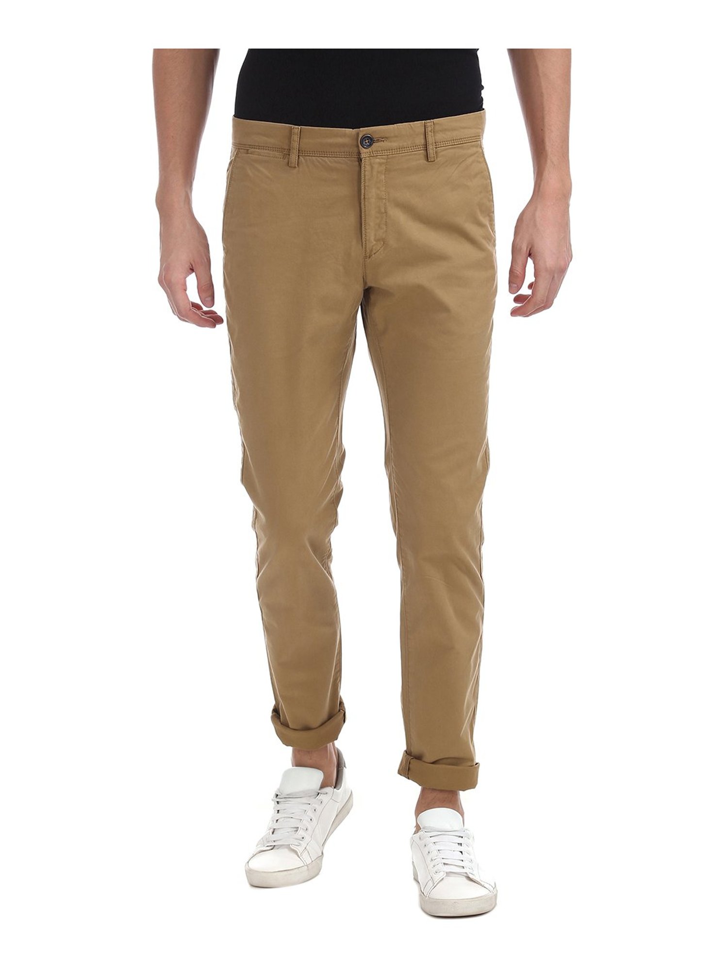 Tapered microtextured chino trousers  Massimo Dutti