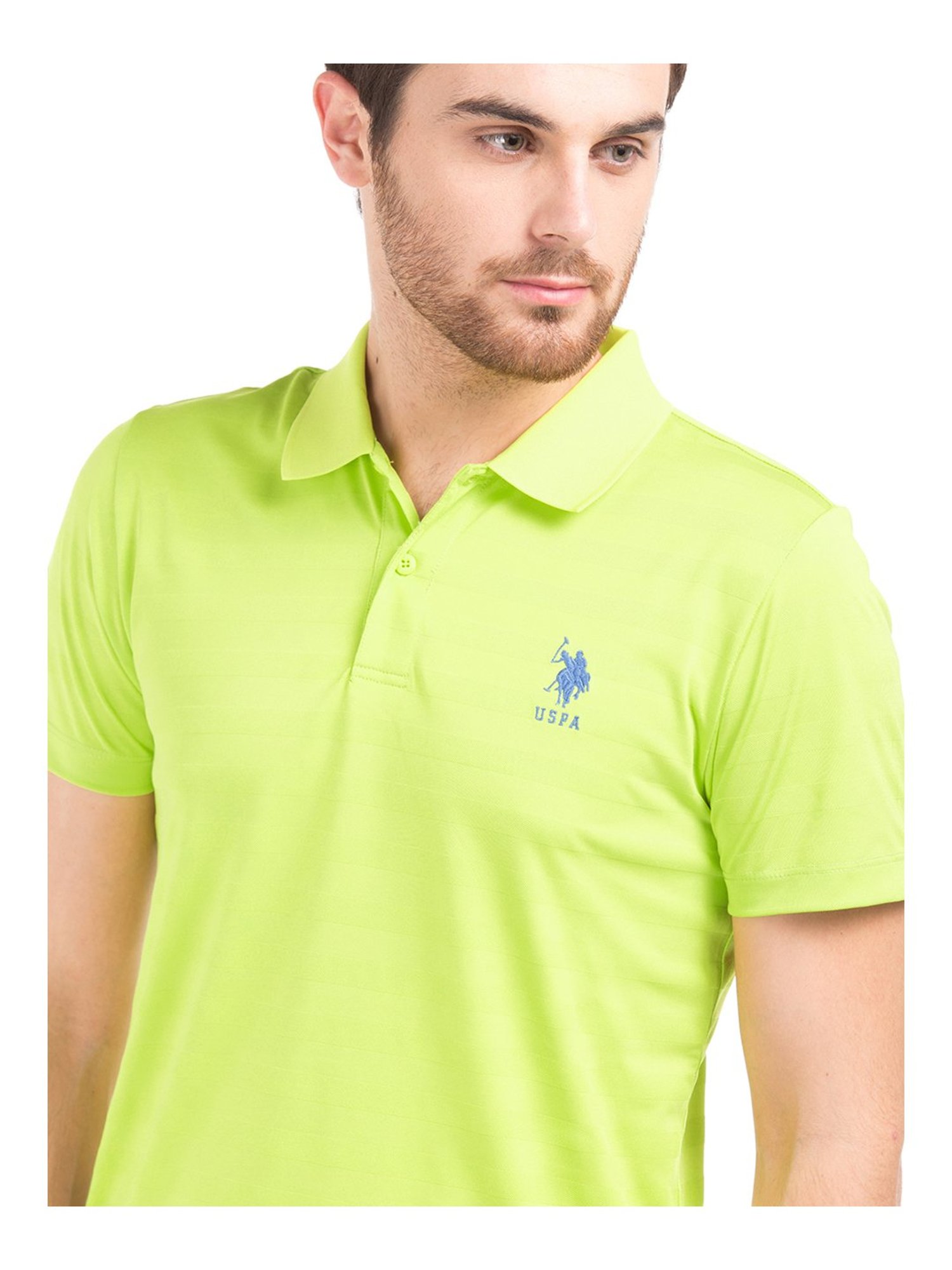 Buy U.S. Polo Assn. Lime Green Polo T-Shirt For Men'S Online @ Tata Cliq