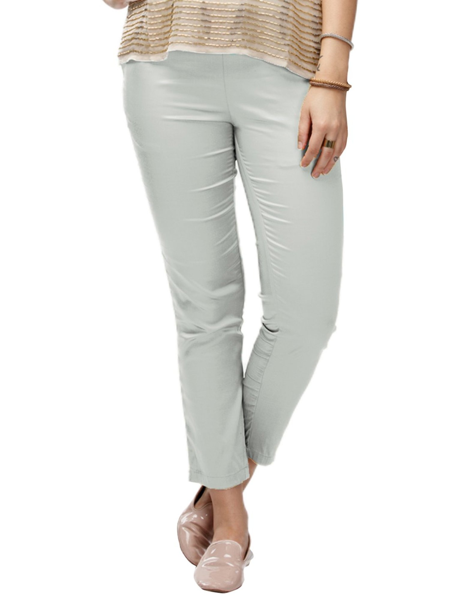 Buy Go Colors Silver Slim Fit Pencil Pants from top Brands at Best Prices  Online in India  Tata CLiQ