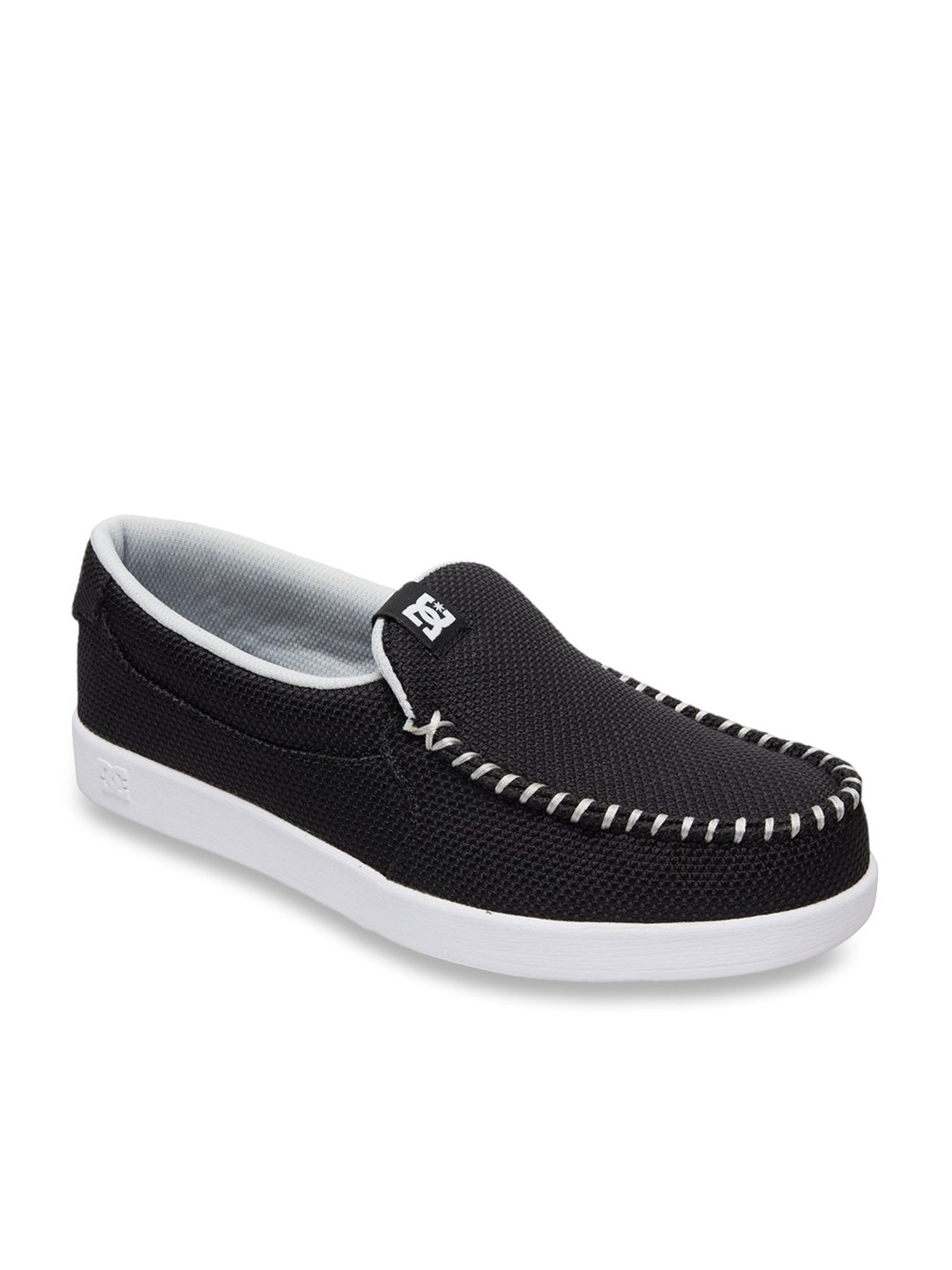 dc black slip on shoes