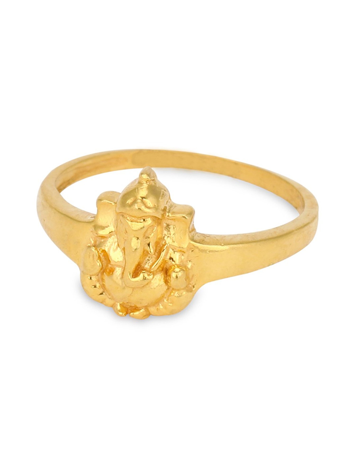 Shimmering Goddess Laxmi Gold Finger Ring