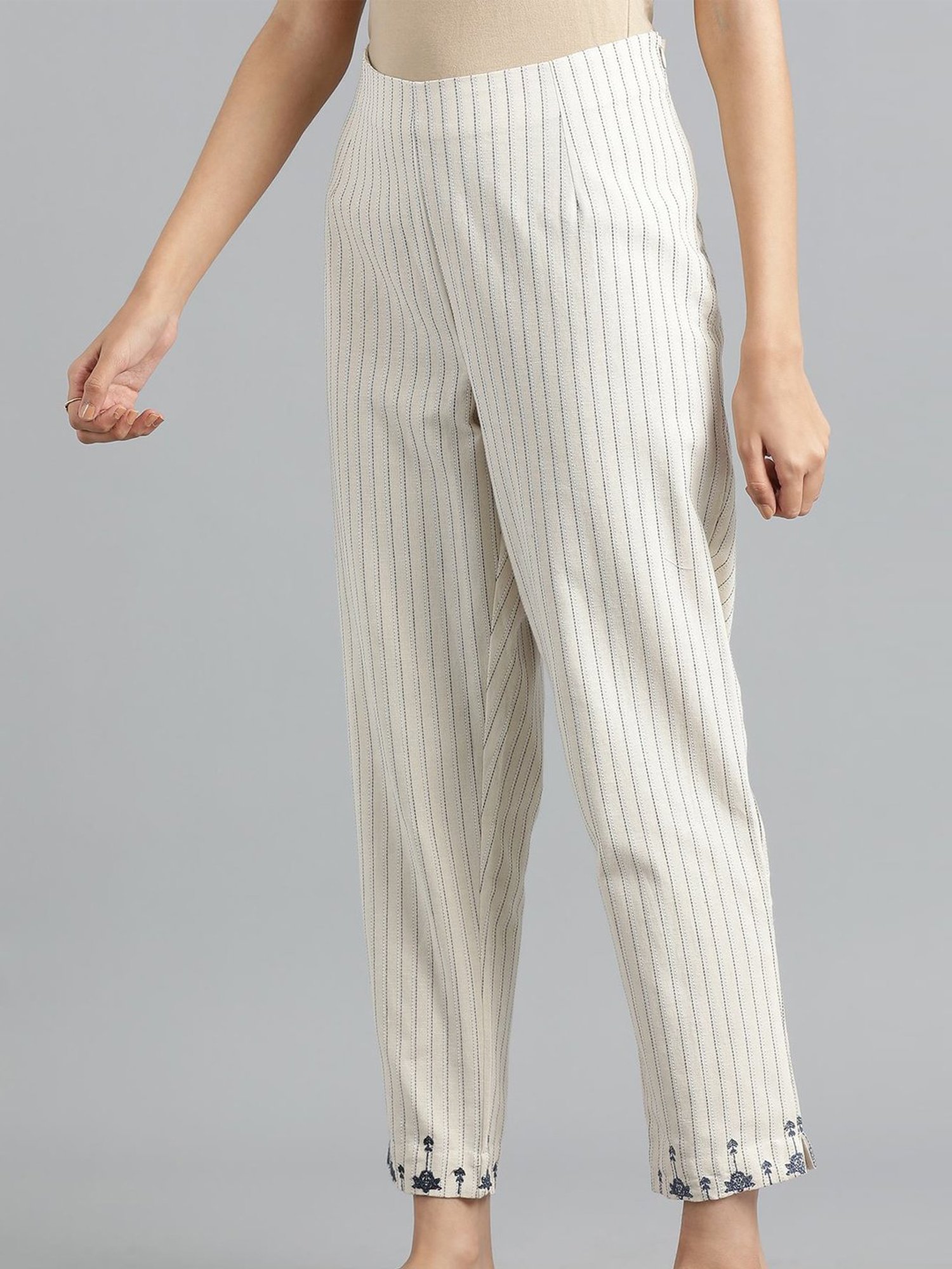 bralette top in cotton stripes  beach stripe bra top and pant set  Mati