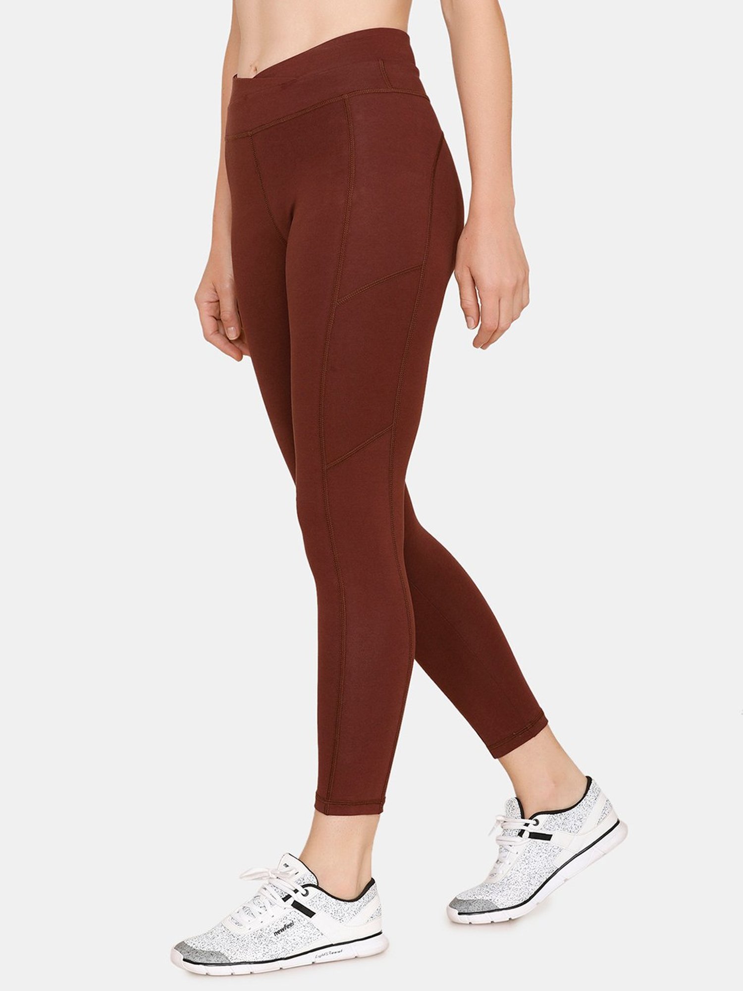 Zelocity by Zivame Solid Women Brown Tights - Buy Zelocity by