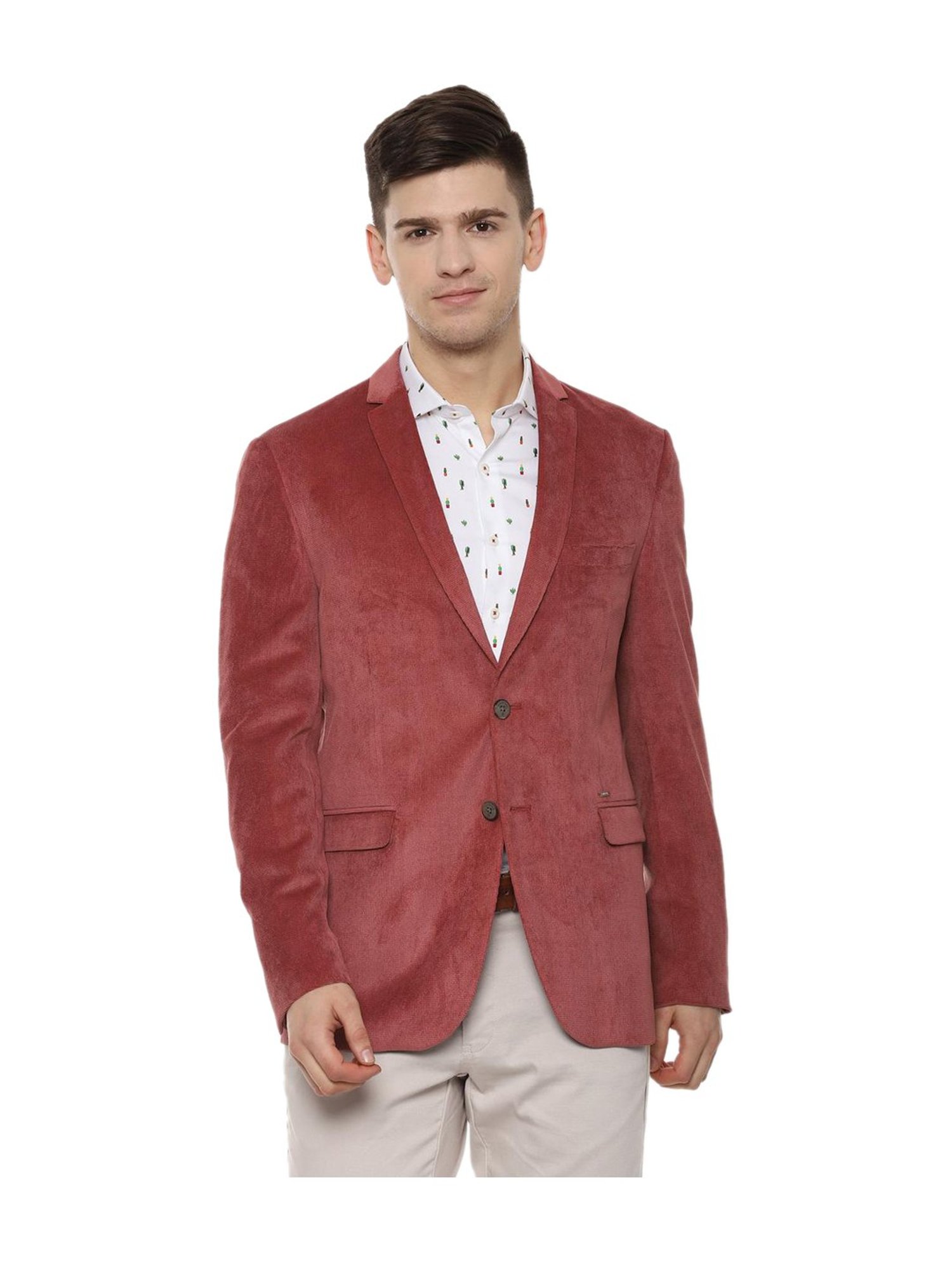 van heusen maroon blazer