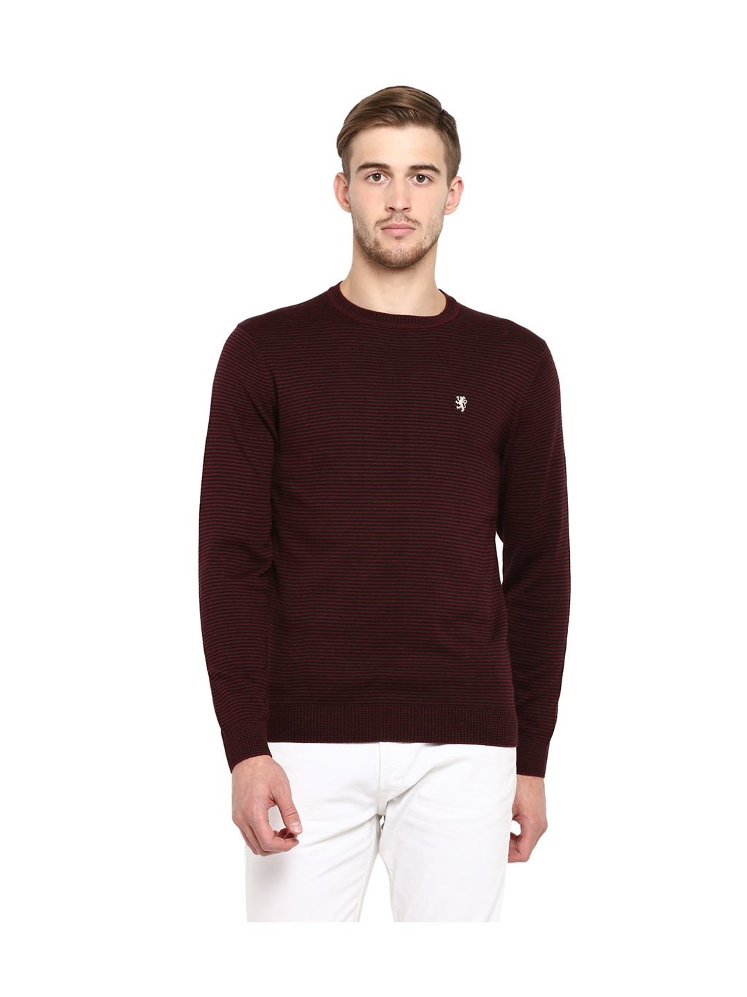 red tape black sweater