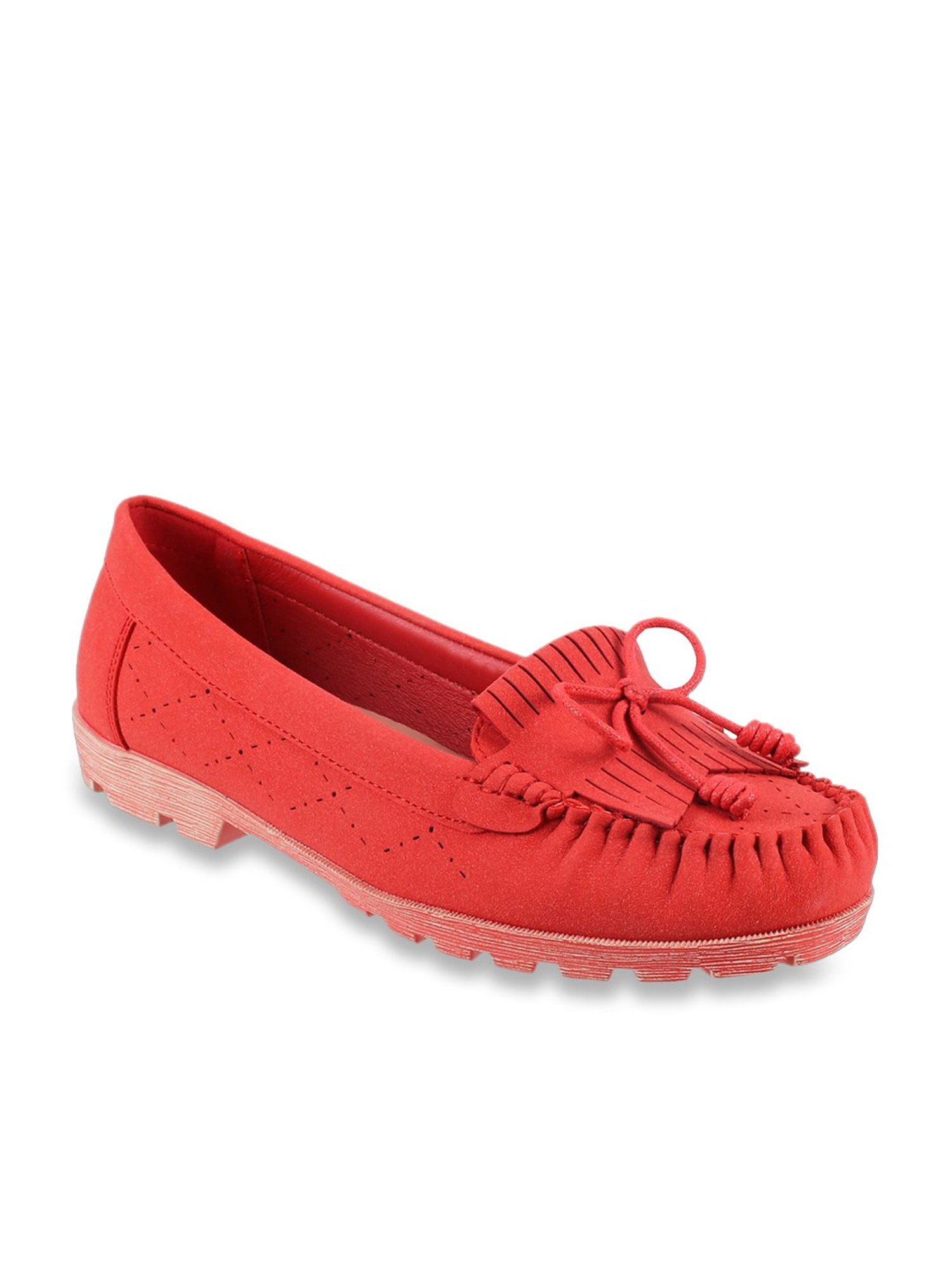 mochi red loafers