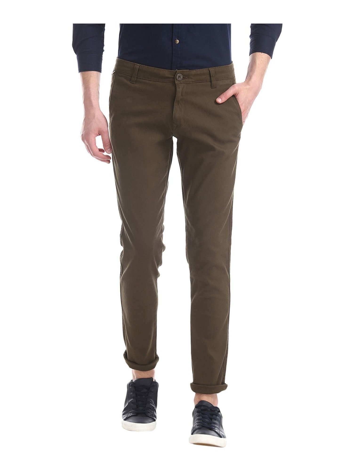 RUGGERS Slim Fit Men Trousers - Buy KHAKI RUGGERS Slim Fit Men Trousers  Online at Best Prices in India | Flipkart.com