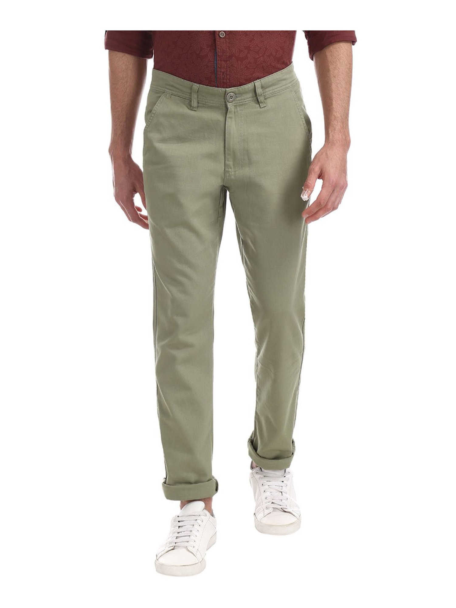Casual Knit Cuffed Pants With Side Pocket, 43% OFF