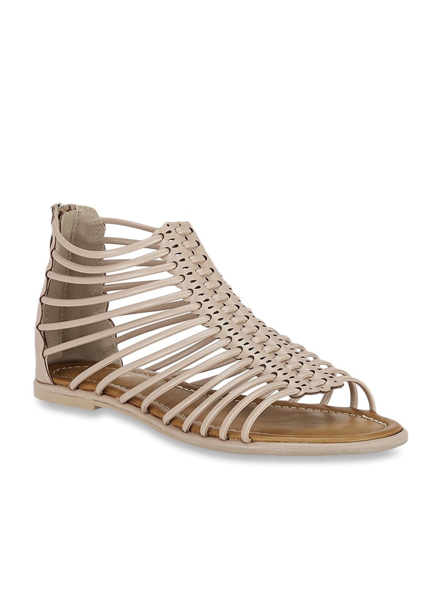 Hopscotch Girls PU Toned Gladiator Sandals in Gold Color (1050613)