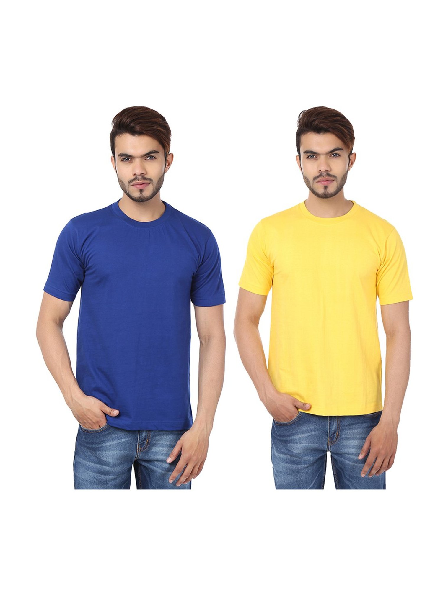 royal blue and yellow t shirt